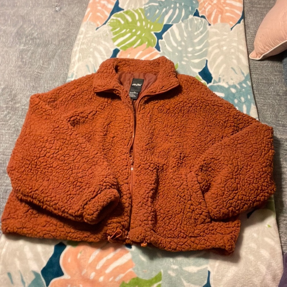 XL worn a few times, Rust color Teddy Jacket